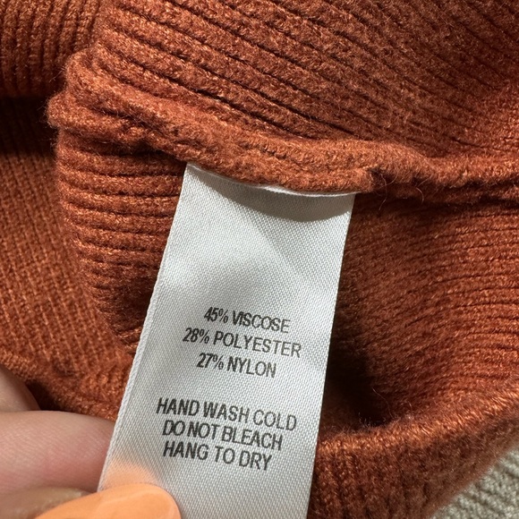 Lulus Modena Rust Brown Knit Dolman Sleeve Bodycon Sweater Dress M - Picture 7 of 8